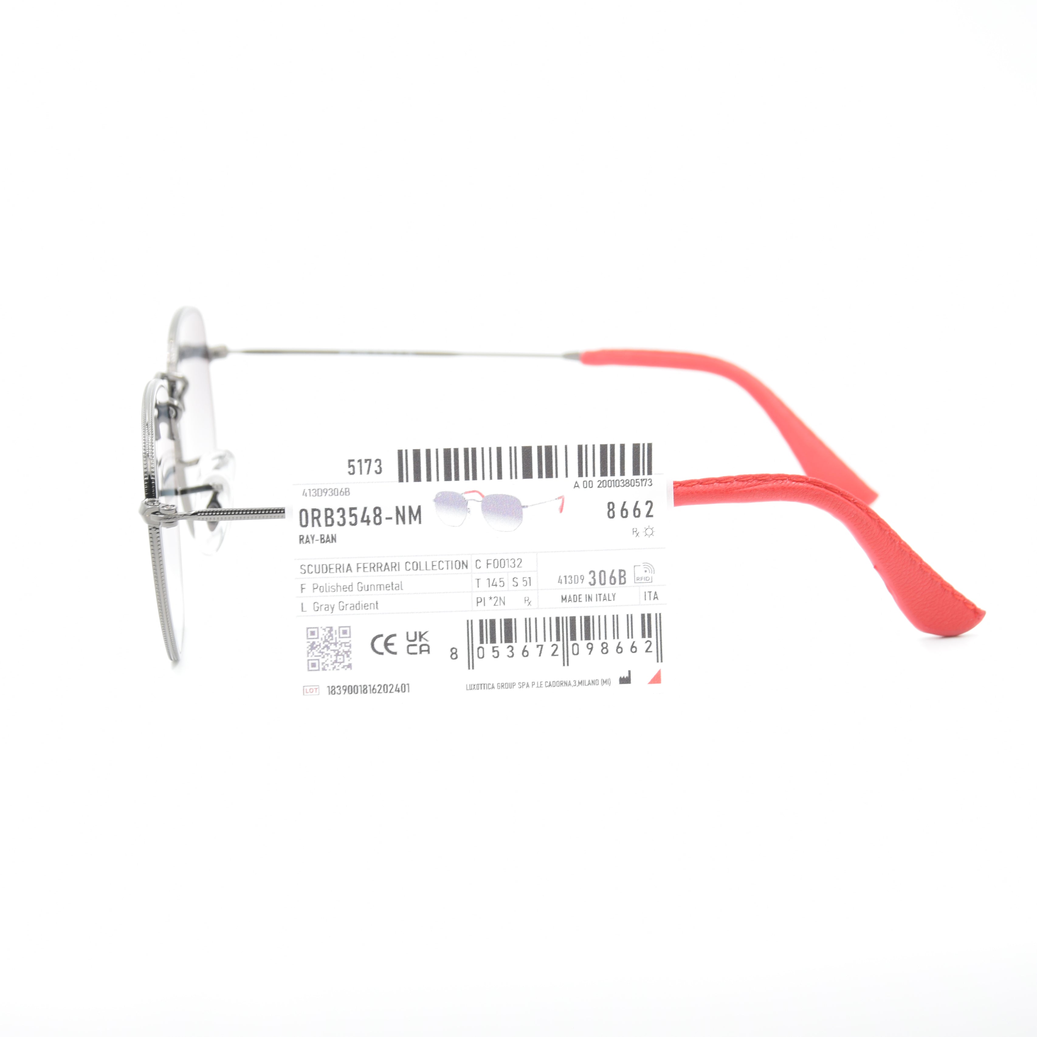 SOLAIRE :RAY-BAN RB3548-NM FERRARI F001/32