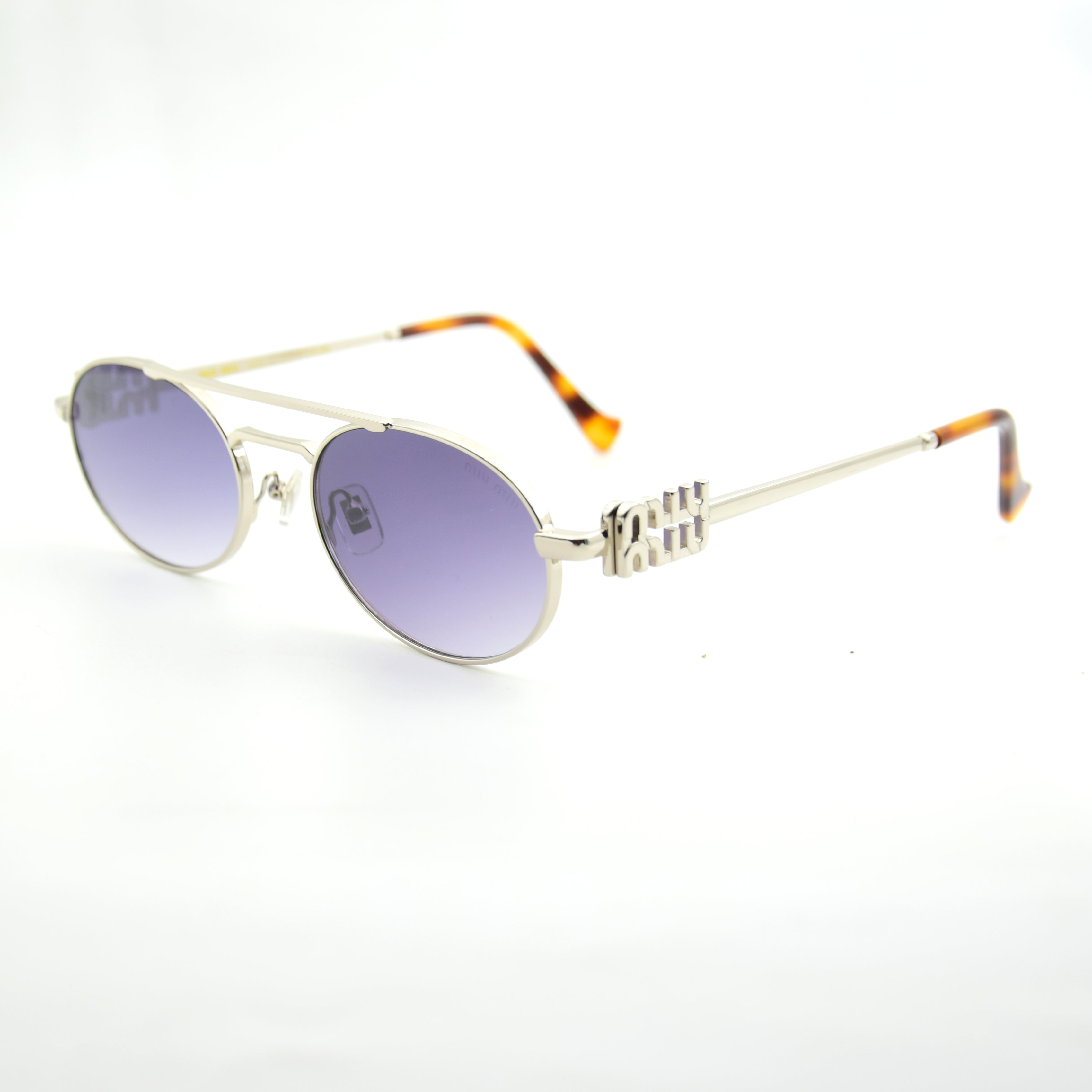 SOLAIRE: MIU MIU MU54ZS SILVER/BLACK