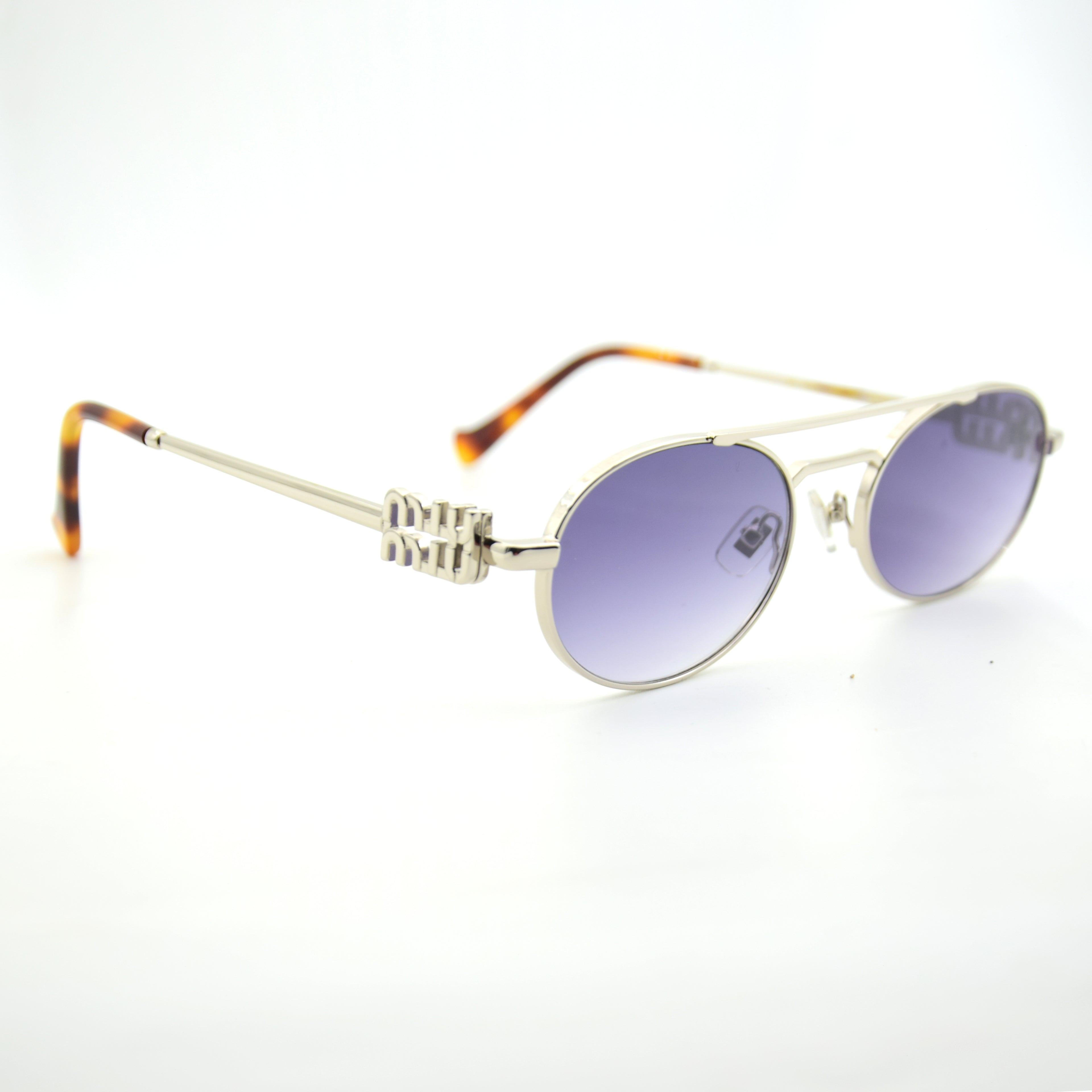 SOLAIRE: MIU MIU MU54ZS SILVER/BLACK