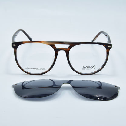 Clips : Moscot 9896A Havane/Noir C2