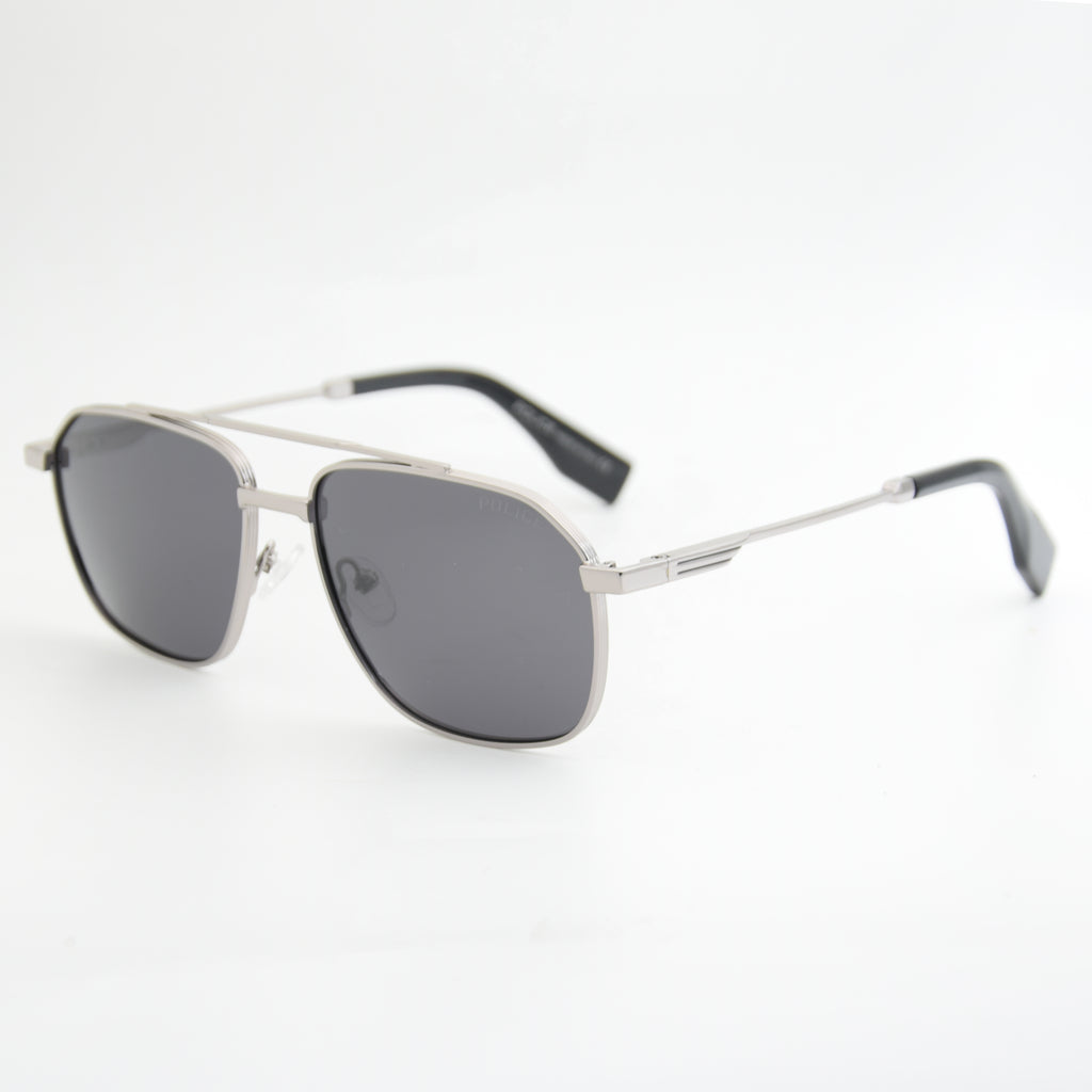 SOLAIRE : POLICE MB24806 SILVER/NOIR ( POLARISÉ )