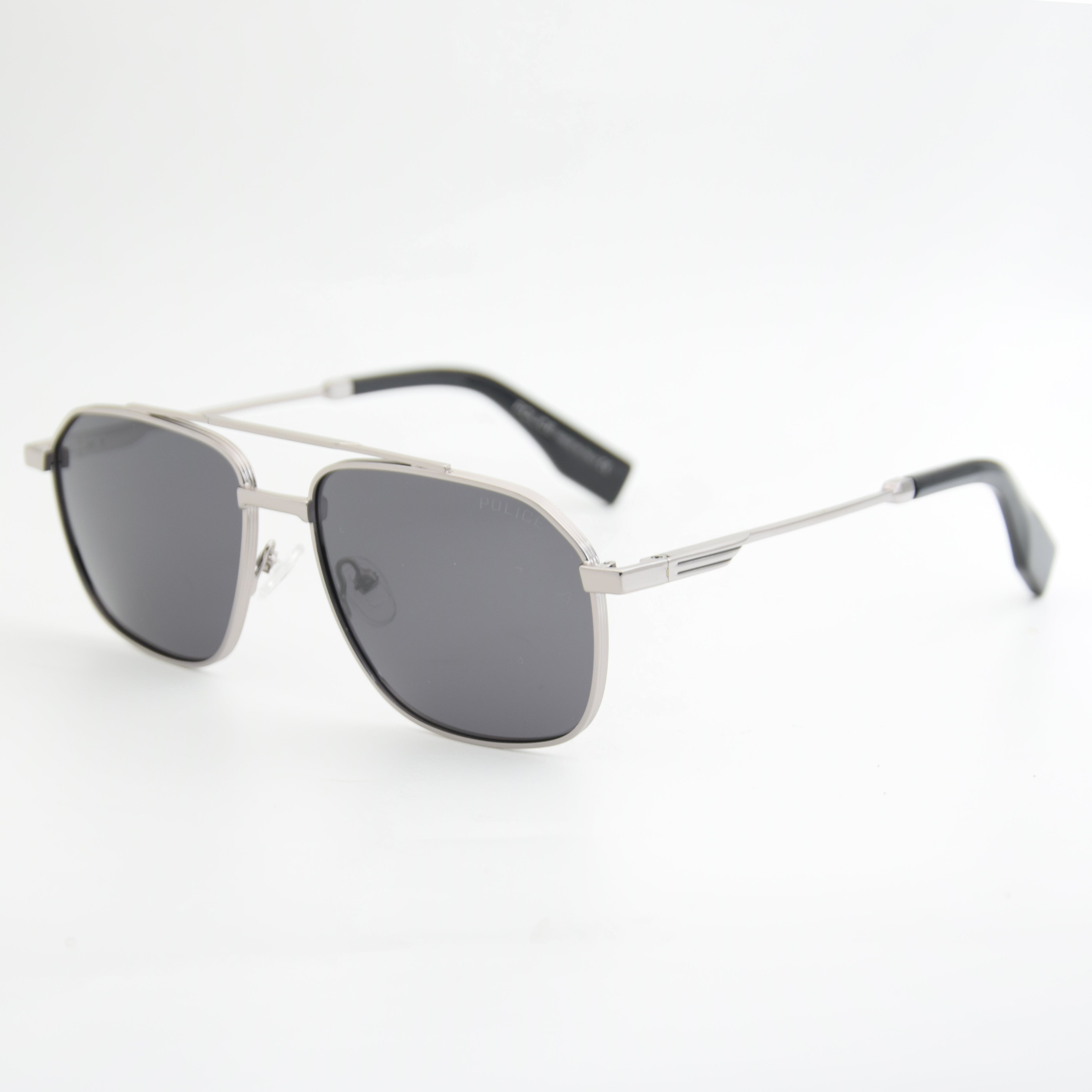 SOLAIRE : POLICE MB24806 SILVER/NOIR ( POLARISÉ )