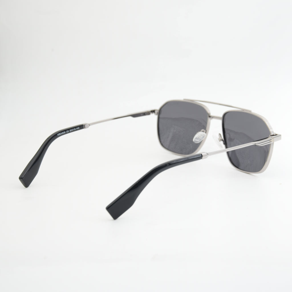 SOLAIRE : POLICE MB24806 SILVER/NOIR ( POLARISÉ )