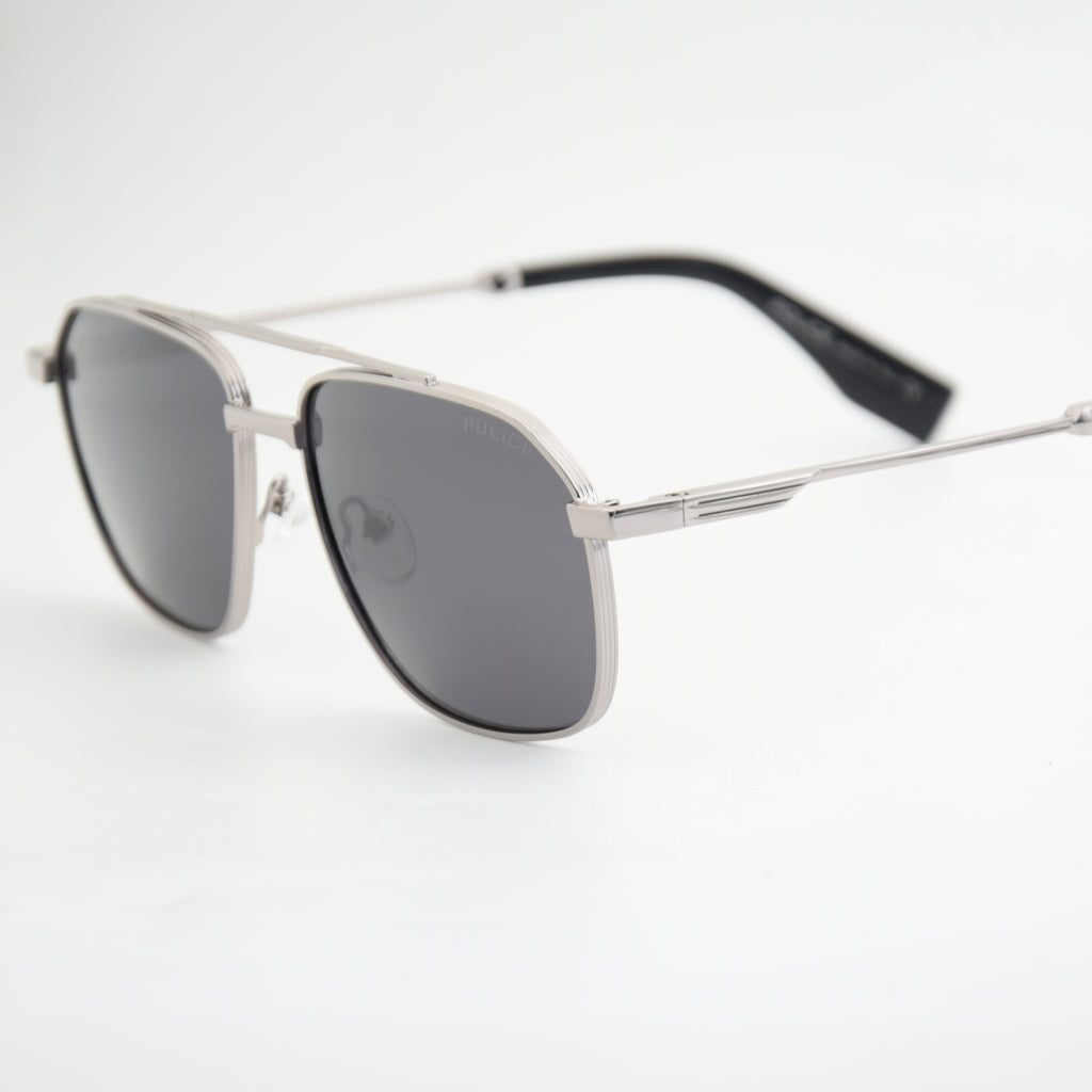 SOLAIRE : POLICE MB24806 SILVER/NOIR ( POLARISÉ )