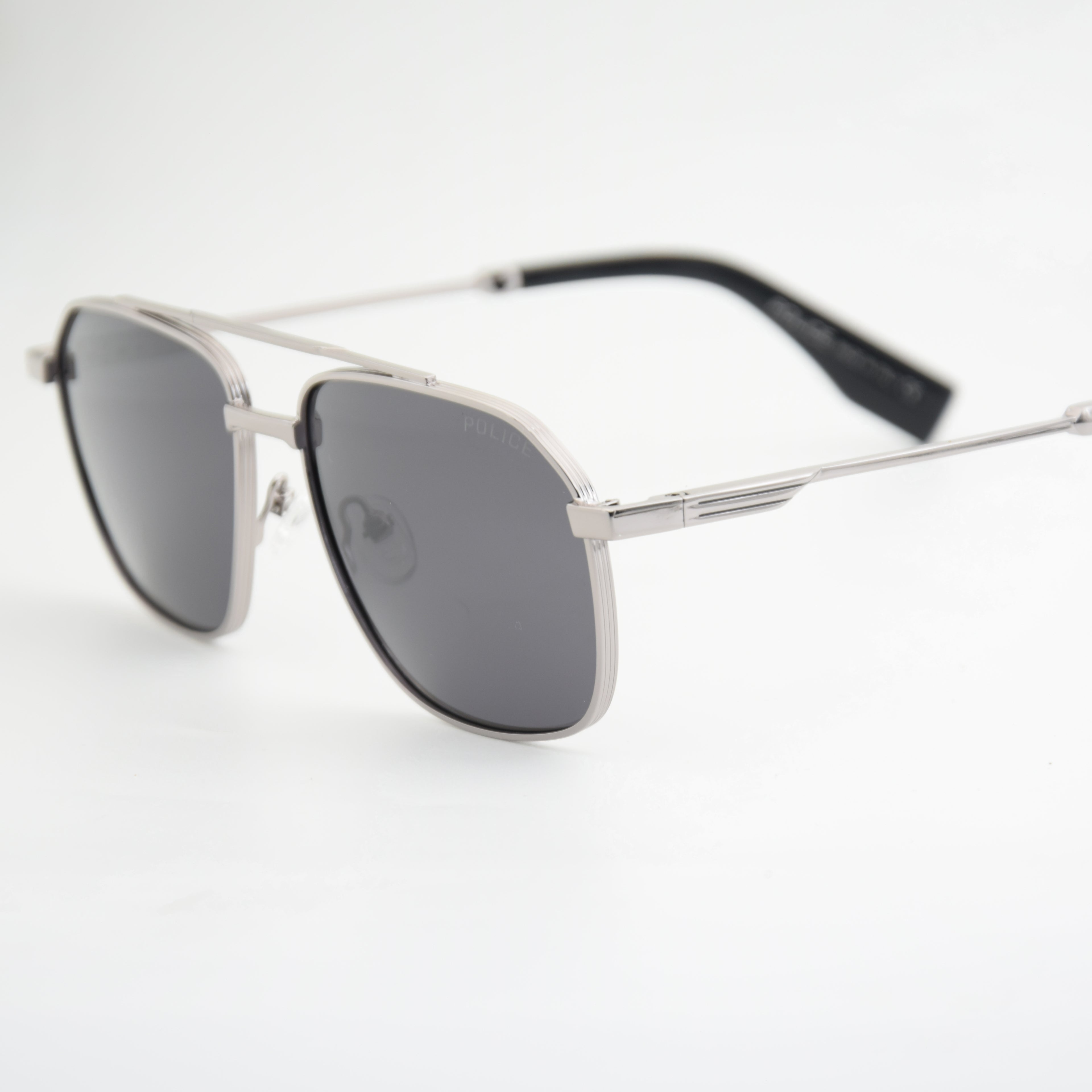 SOLAIRE : POLICE MB24806 SILVER/NOIR ( POLARISÉ )