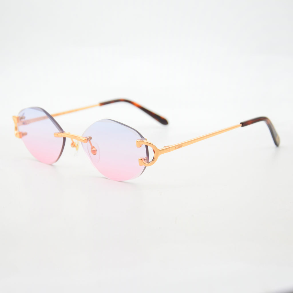 SOLAIRE :CARTIER CT0092O BLEU/PINK