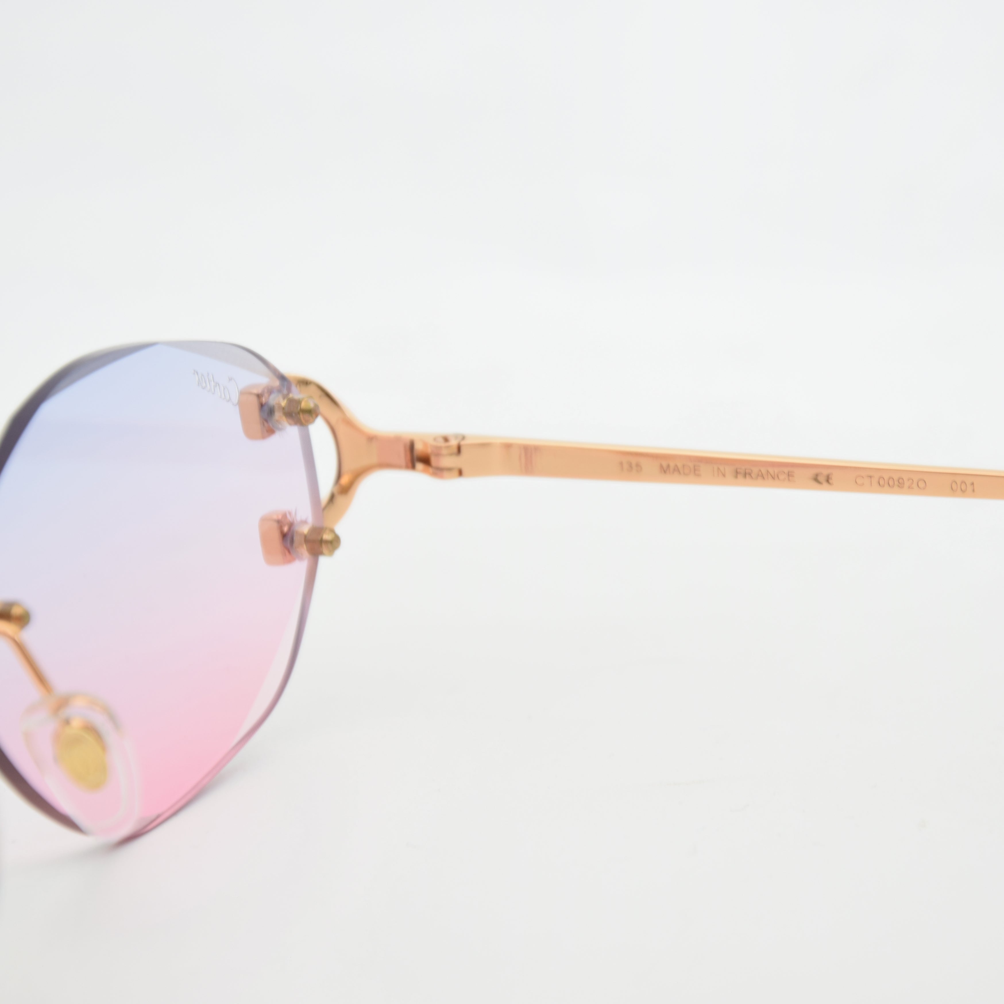 SOLAIRE :CARTIER CT0092O BLEU/PINK