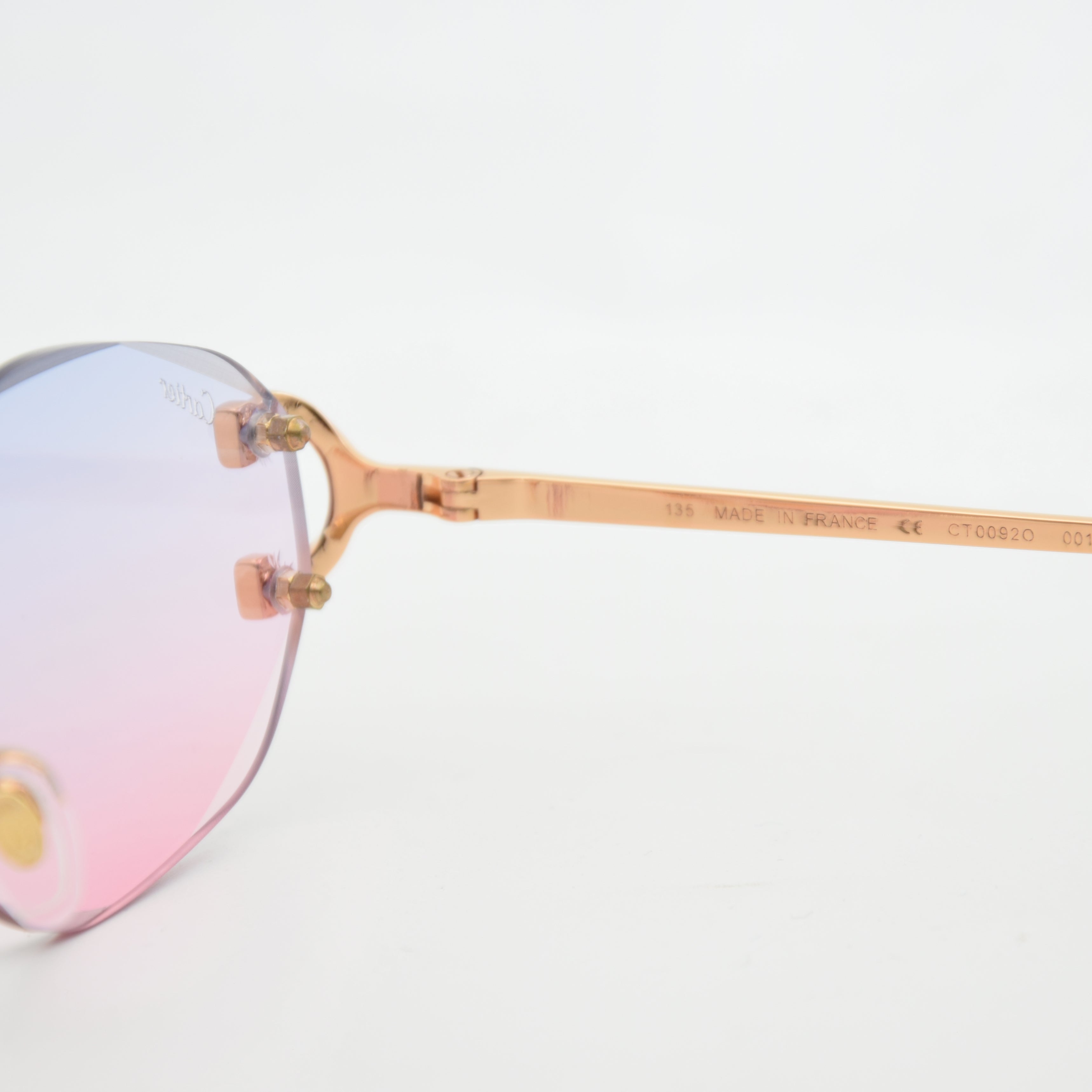 SOLAIRE :CARTIER CT0092O BLEU/PINK