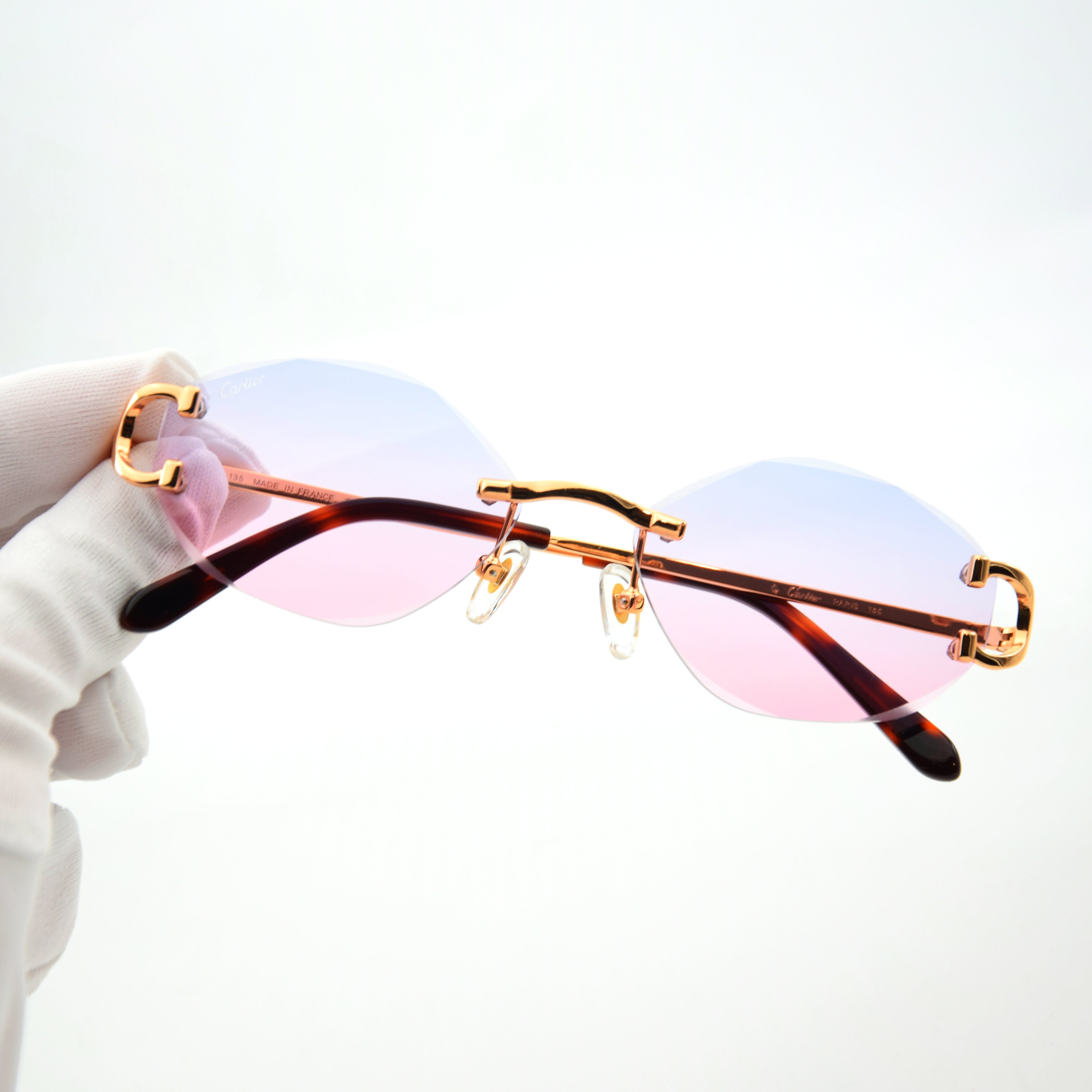 SOLAIRE :CARTIER CT0092O BLEU/PINK