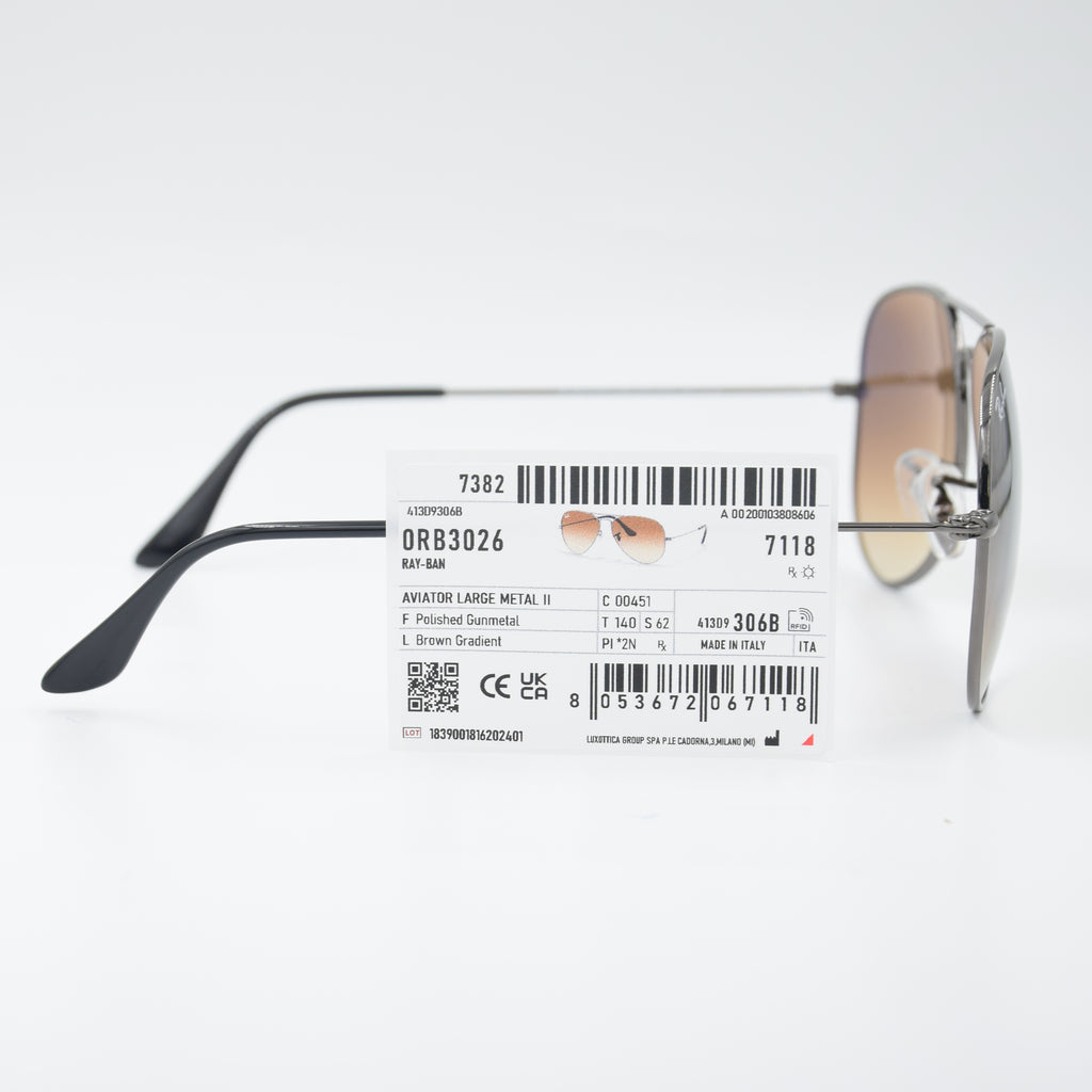 SOLAIRE :RAY-BAN RB3025 AVIATOR LARGE METAL C00451 (Taille 62)